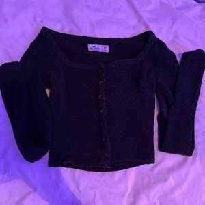 hollister size xxs cropped sweater